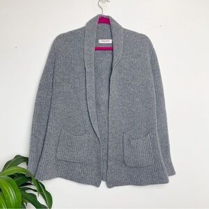 John Patrick merino/cashmere gray cardigan size small